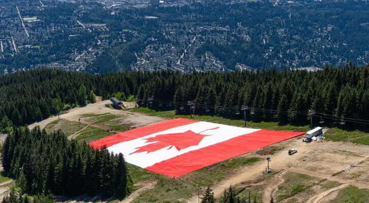 World's largest picnic blanket unfurled on a mountain on a Thursday